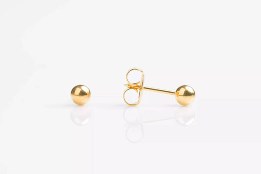 14K Yellow Gold Ball Piercing Studs - SK Custom Jewelry