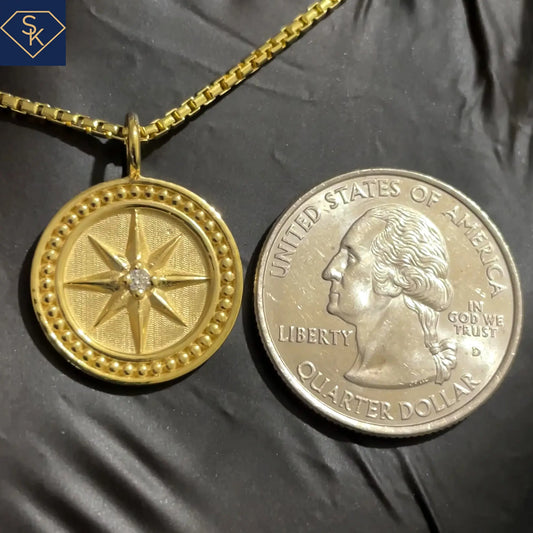 Compass Diamond Charm