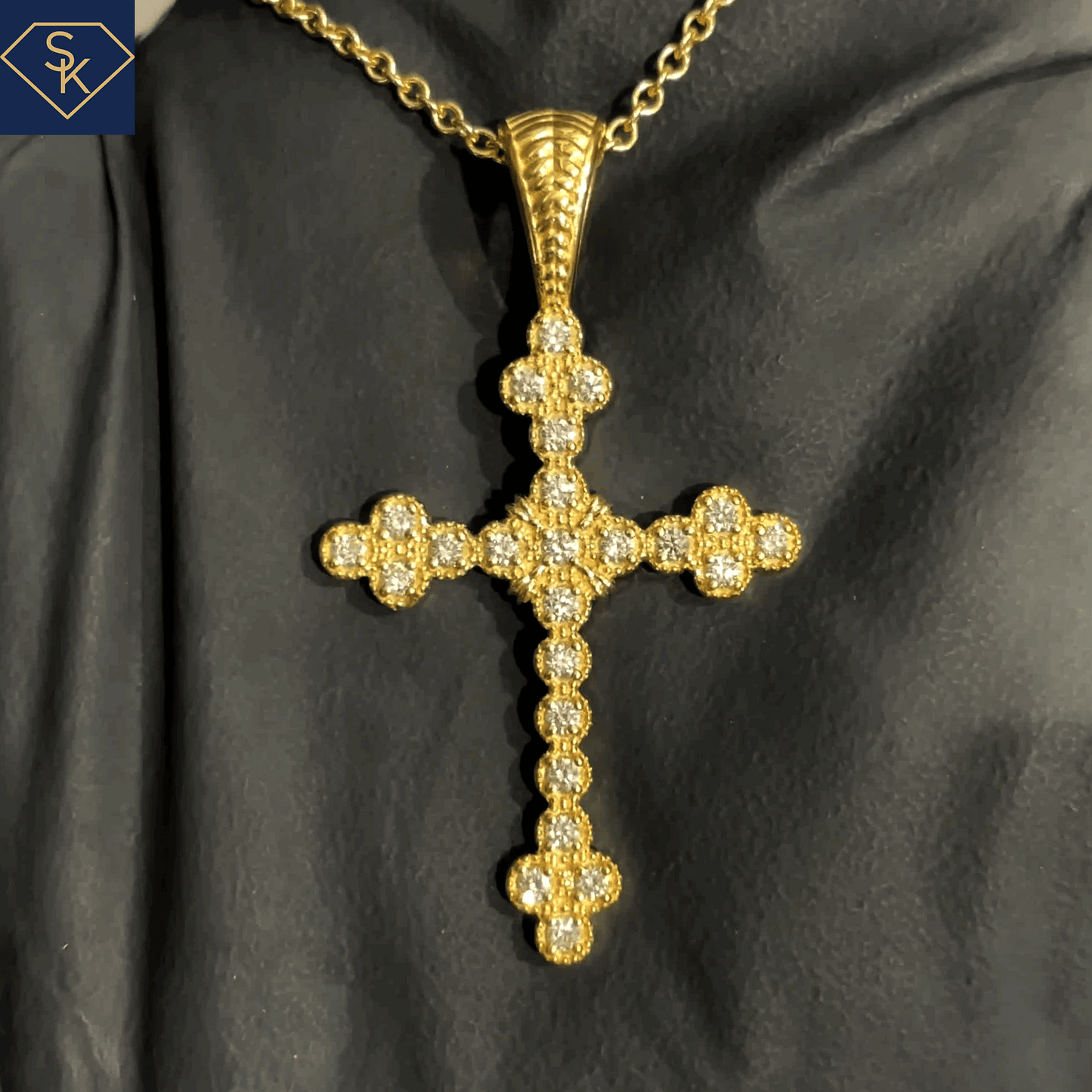 Diamond Cross Pendant - SK Custom Jewelry