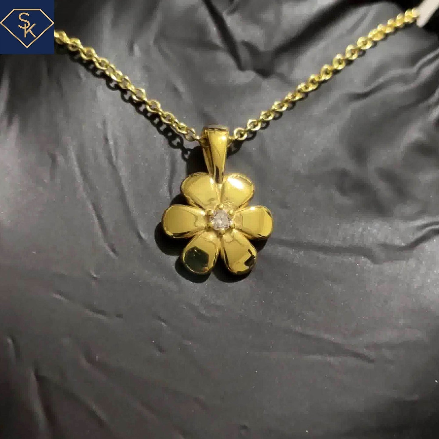 Happy Flower Pendant - SK Custom Jewelry
