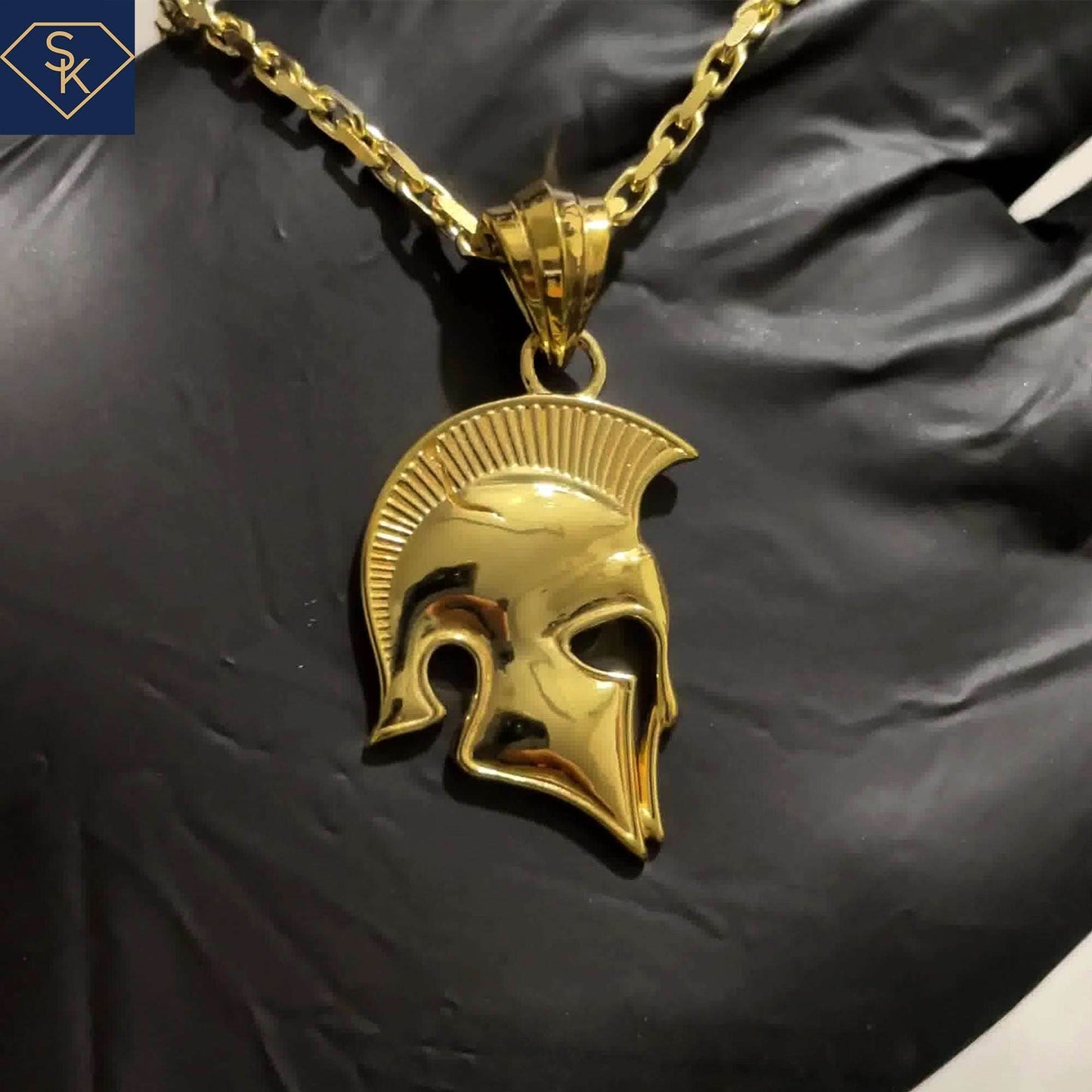 Spartan Helmet Pendant - SK Custom Jewelry