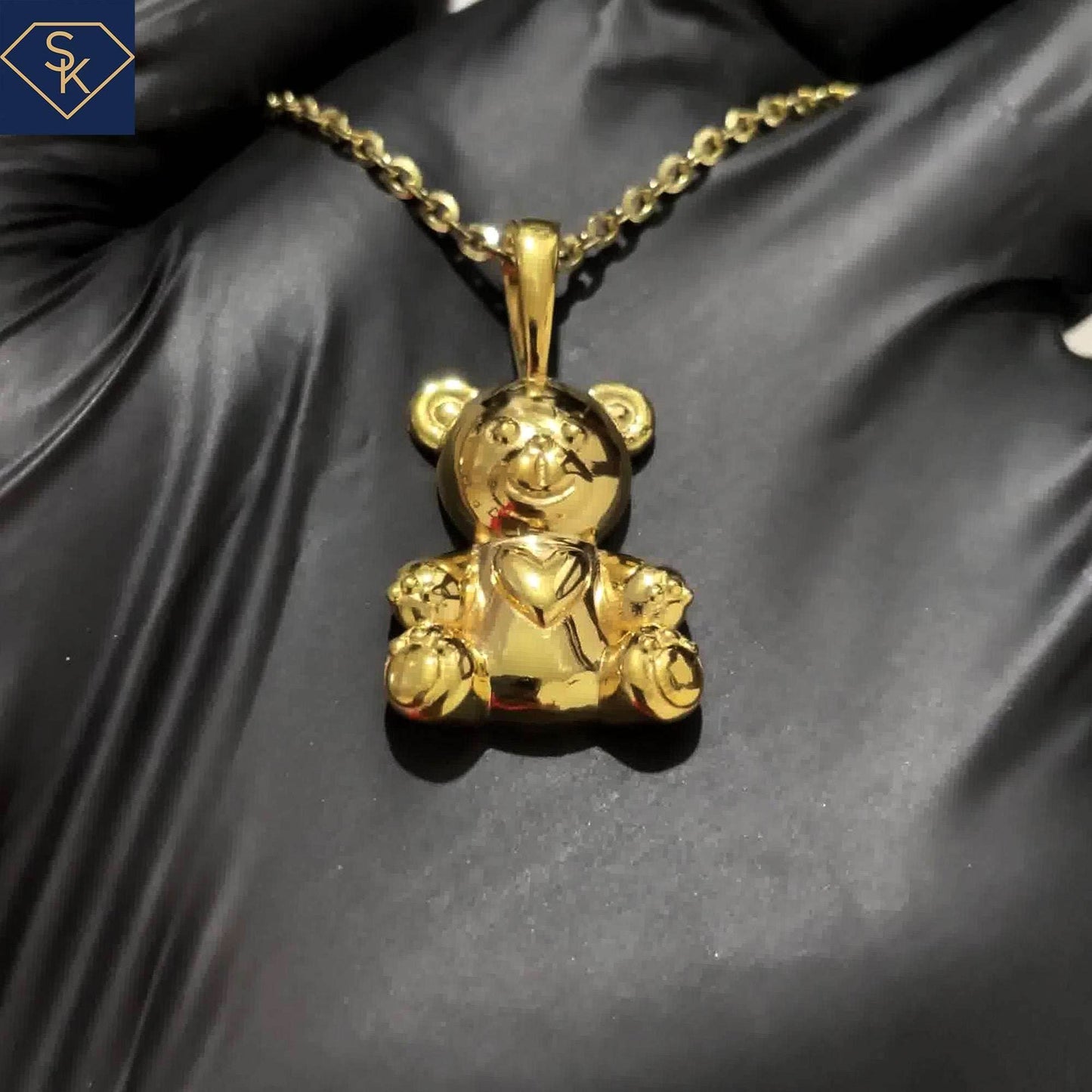 Plain Lovely Bear Pendant - SK Custom Jewelry