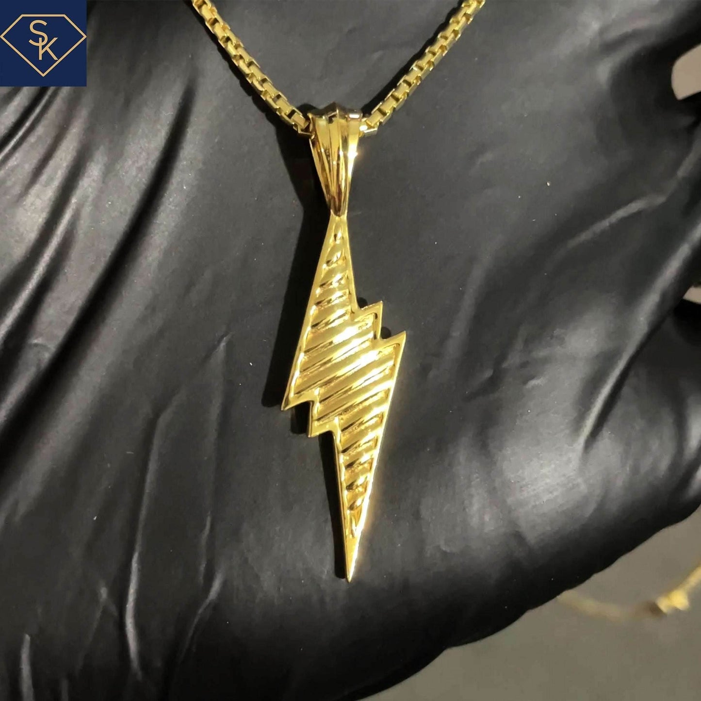 Lightening Bolt Pendant - SK Custom Jewelry