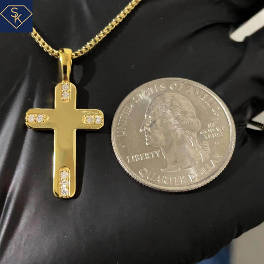 Diamond Classic Cross Pendant - SK Custom Jewelry