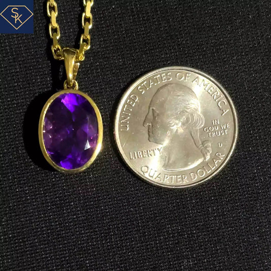 Amethyst Pendant - SK Custom Jewelry