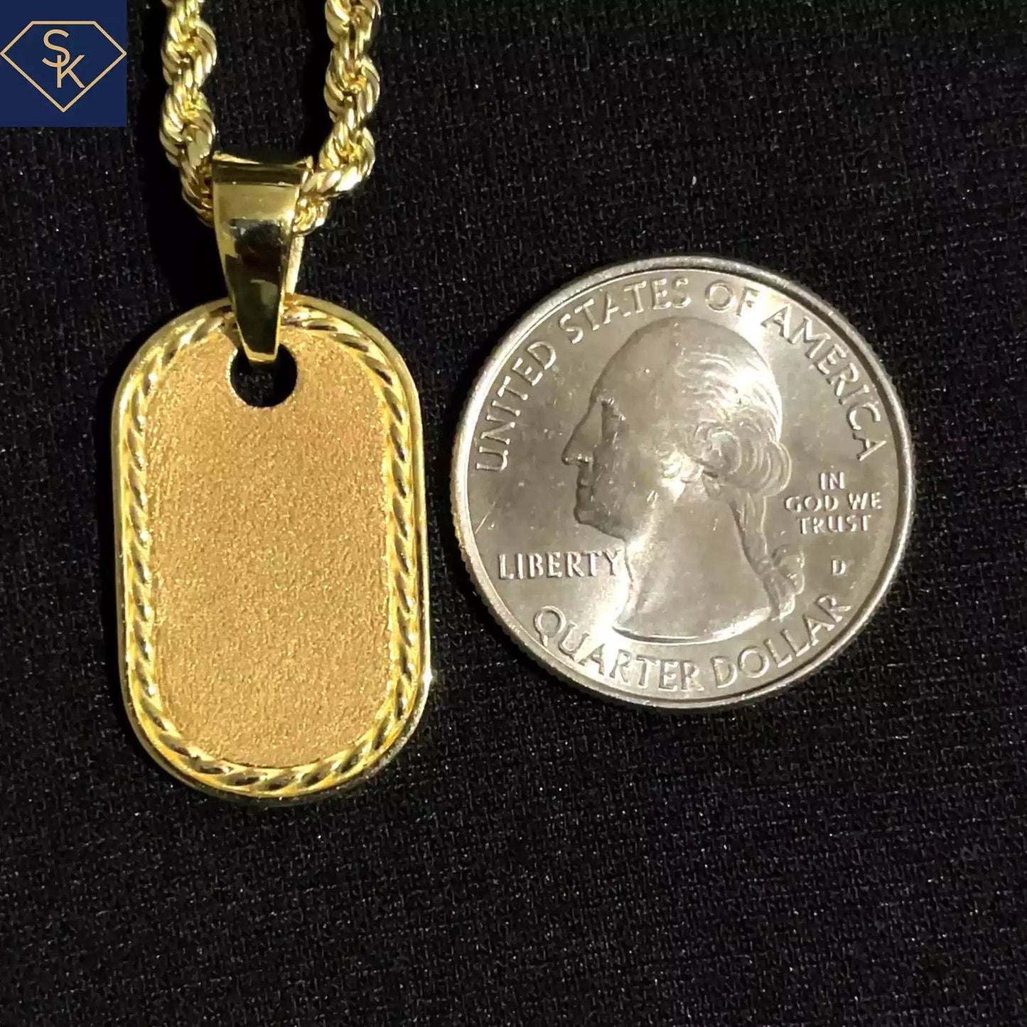 Satin Rope Dog Tag - SK Custom Jewelry
