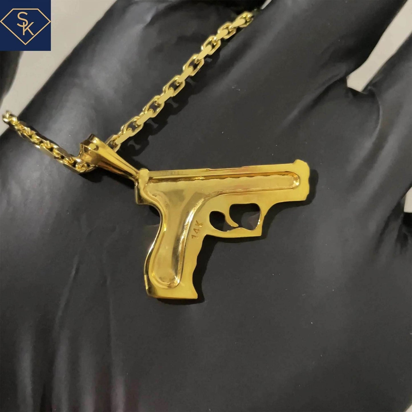 Hand Gun Pendant-Pistol Lover - SK Custom Jewelry