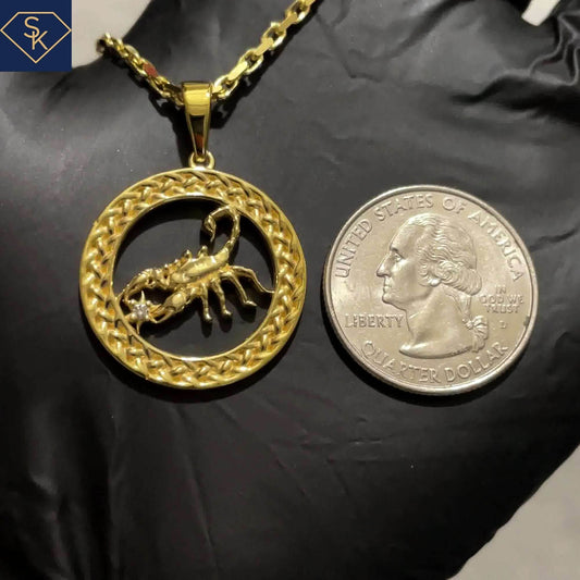 Scorpion Pendant with Eternal Braided Textures - SK Custom Jewelry