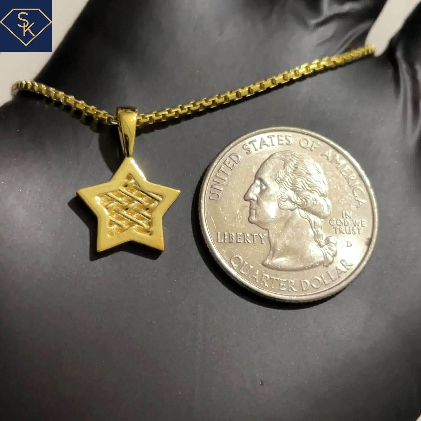 Star Pendant with Braided Design - SK Custom Jewelry