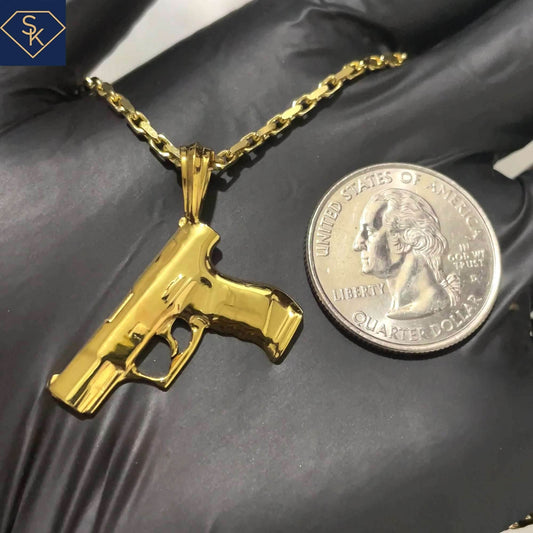 Hand Gun Pendant-Pistol Lover - SK Custom Jewelry