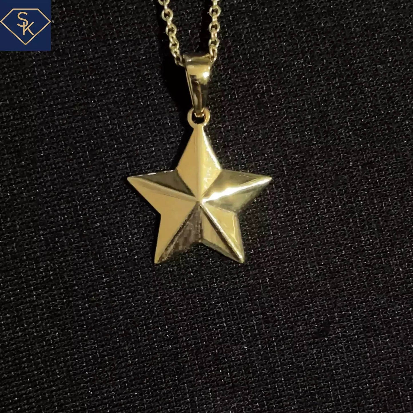 Gold Star Pendant - SK Custom Jewelry