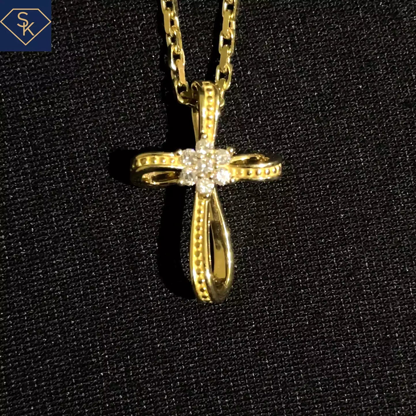 Infinity Diamond Cross Pendant