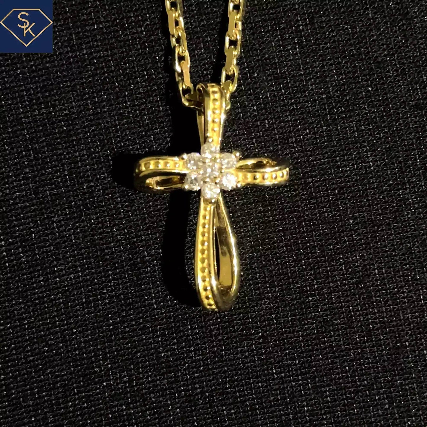Infinity Diamond Cross Pendant - SK Custom Jewelry