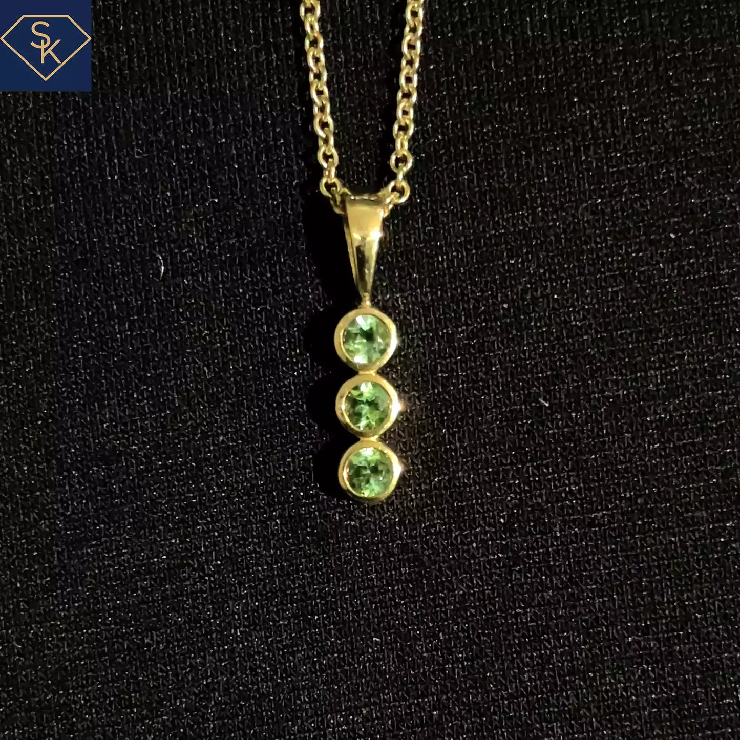 Mini Green Tourmaline Charm