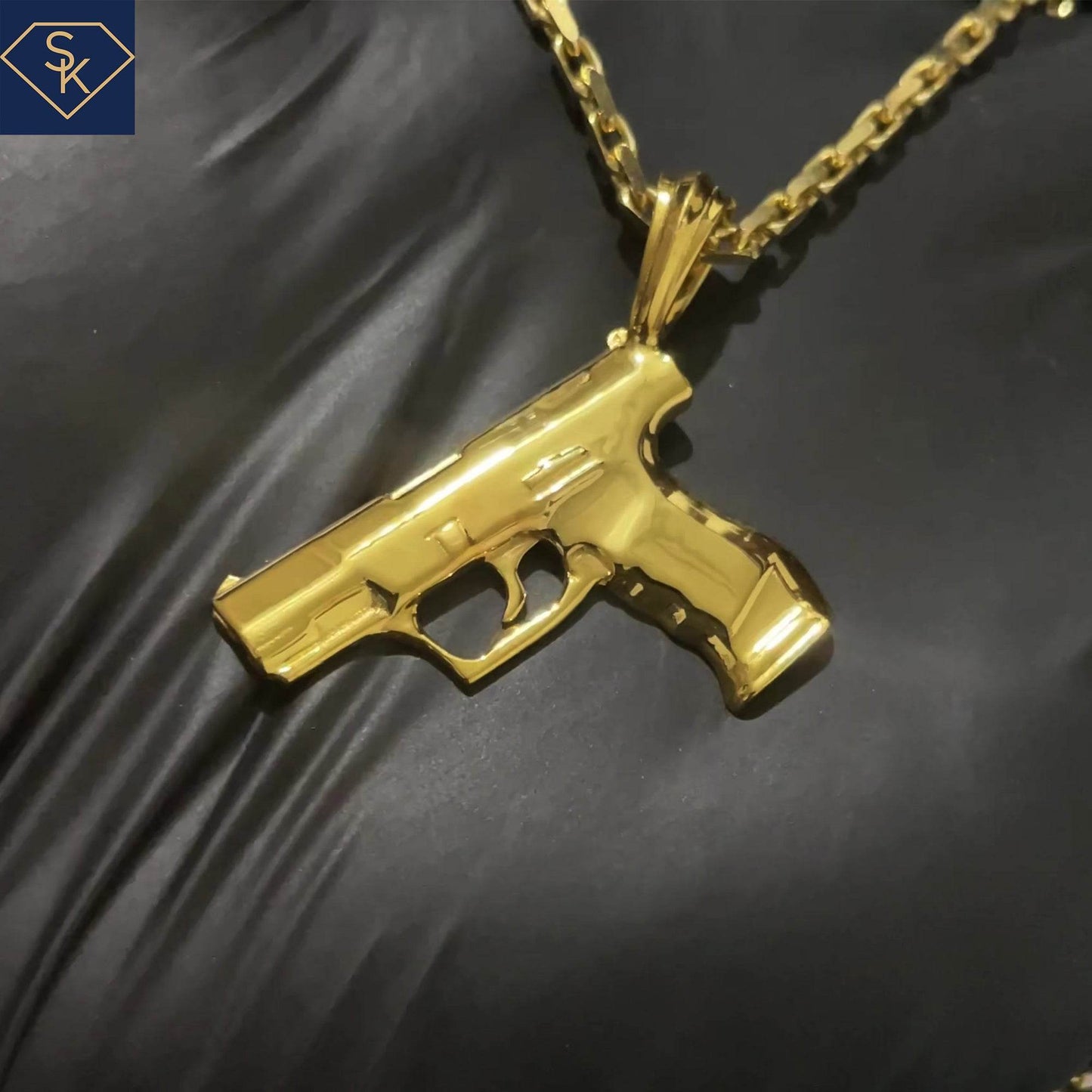 Hand Gun Pendant-Pistol Lover - SK Custom Jewelry