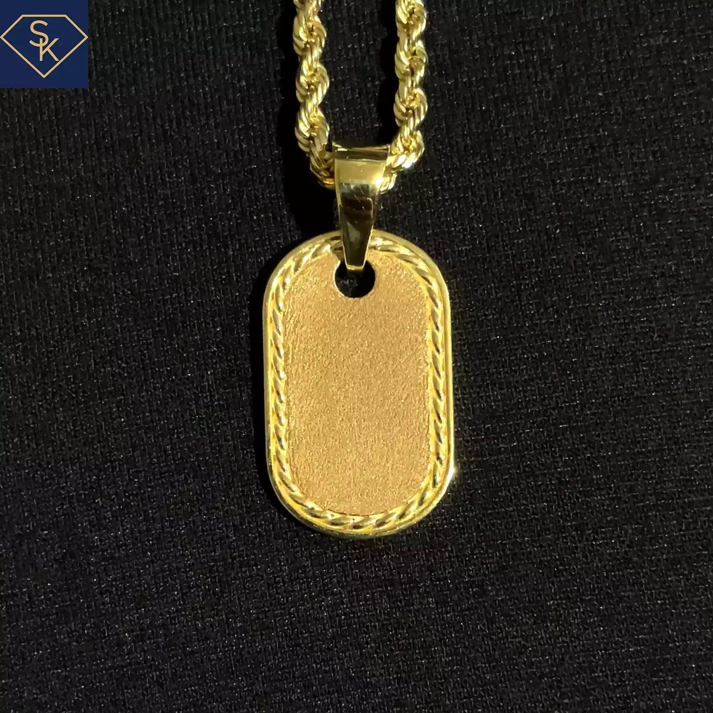 Satin Rope Dog Tag - SK Custom Jewelry