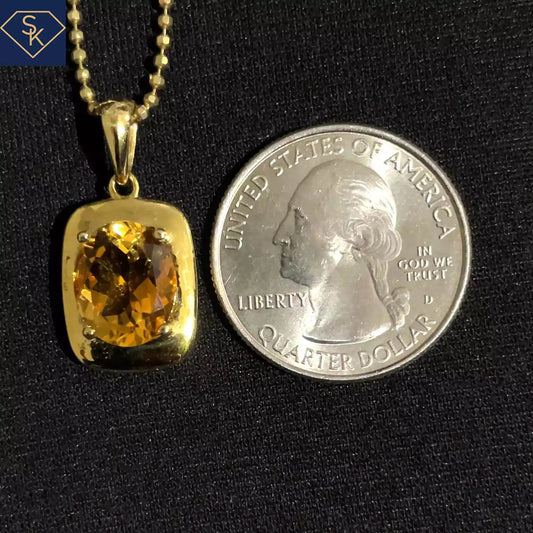 Citrine Pendant - SK Custom Jewelry