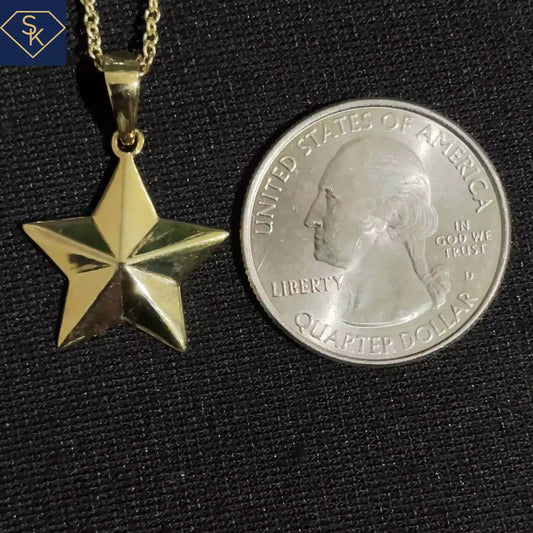 Gold Star Pendant - SK Custom Jewelry