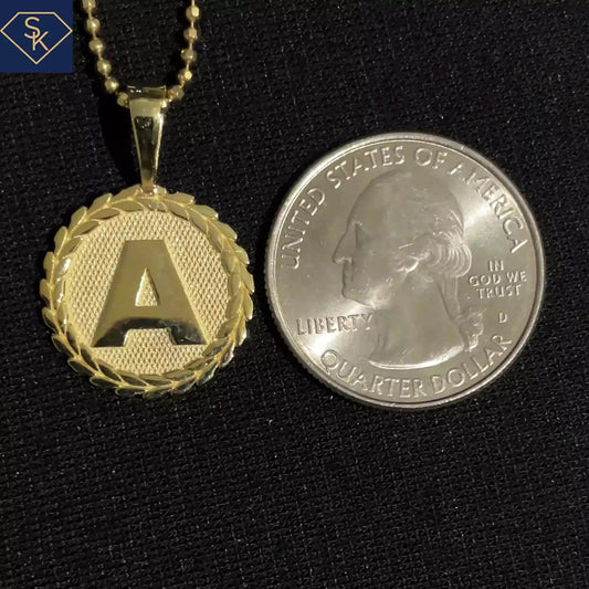 Initial Diamond Textured Charm - SK Custom Jewelry