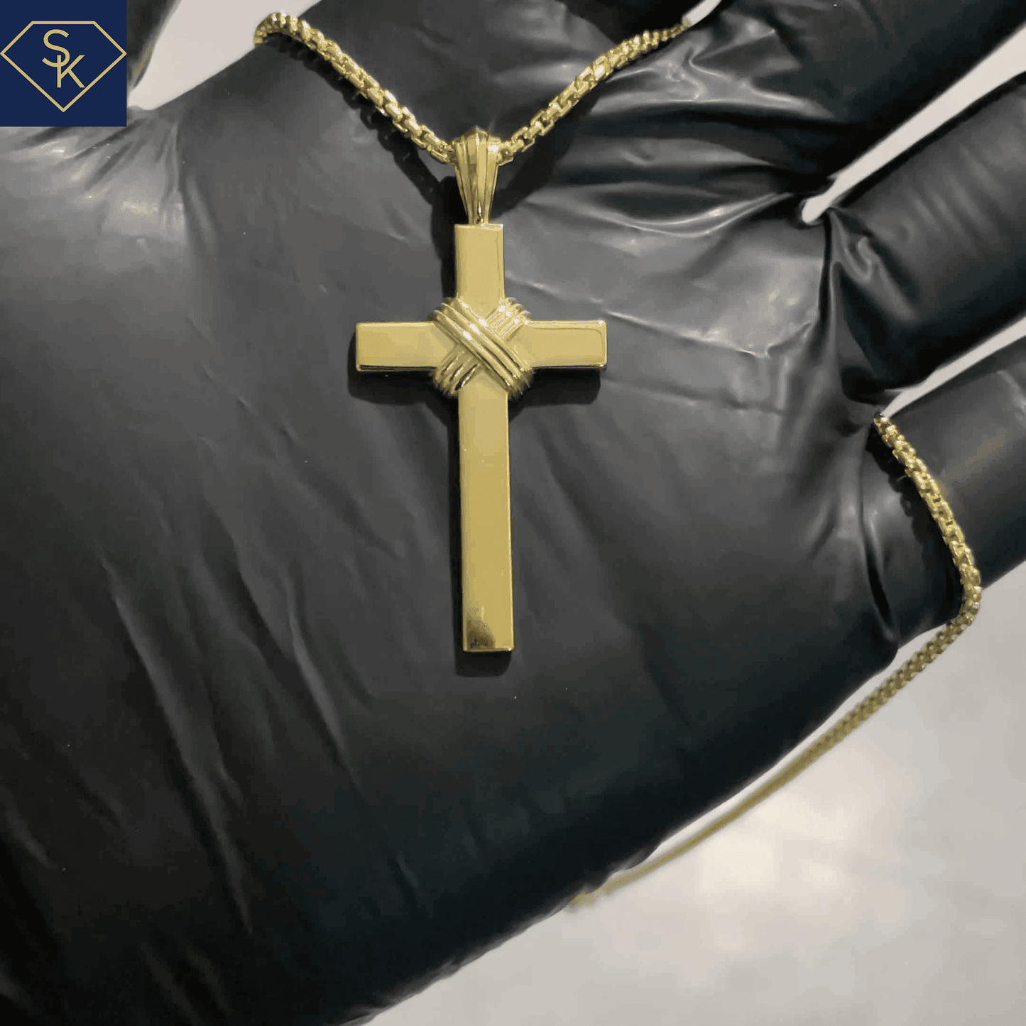 Cross Pendant with Tripple Cross Ropes - SK Custom Jewelry