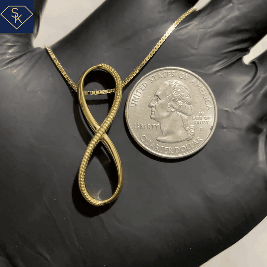 Infinity Pendant with Rope Design - SK Custom Jewelry