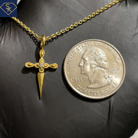 Petite Diamond Cross Pendant