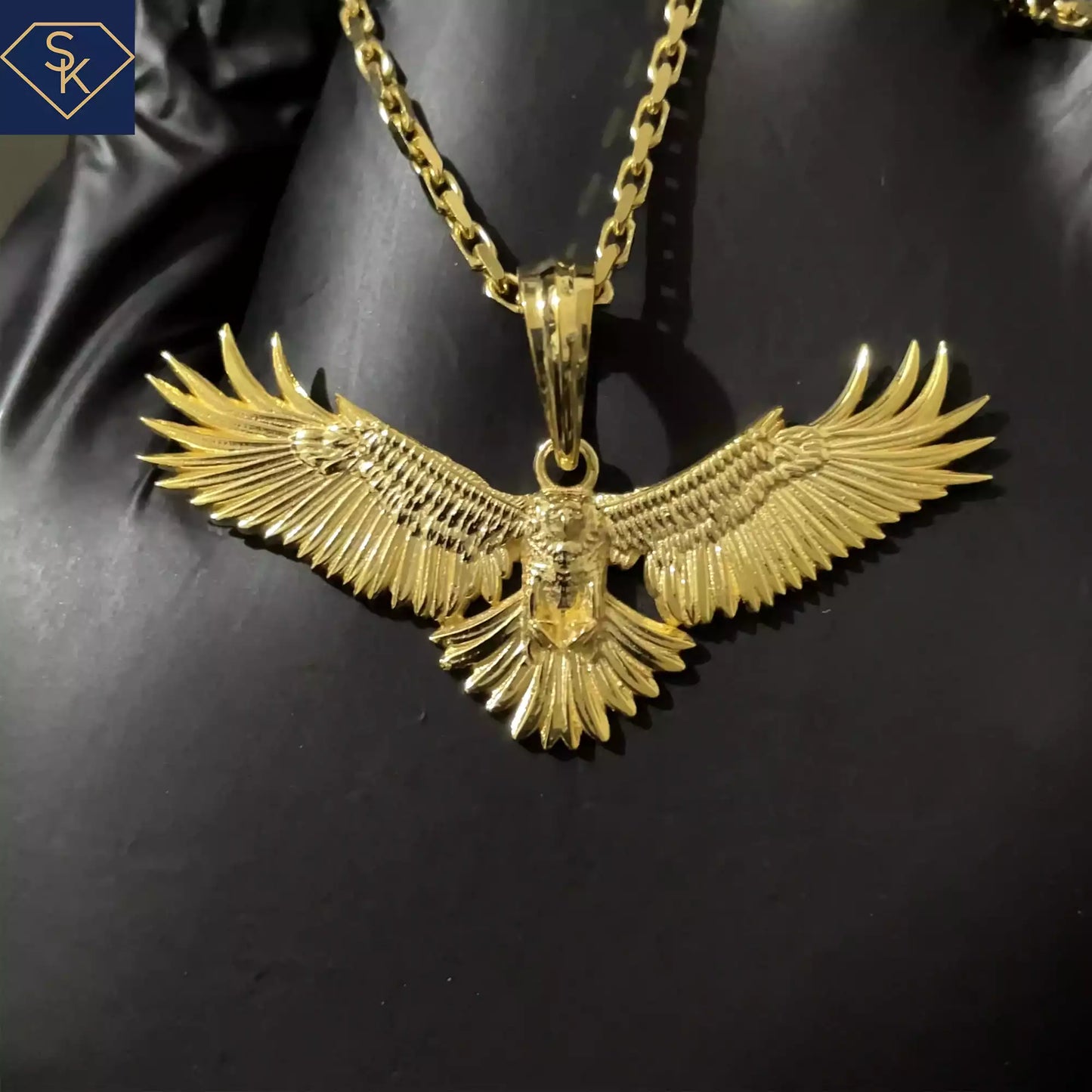 Golden Eagle Pendant - SK Custom Jewelry