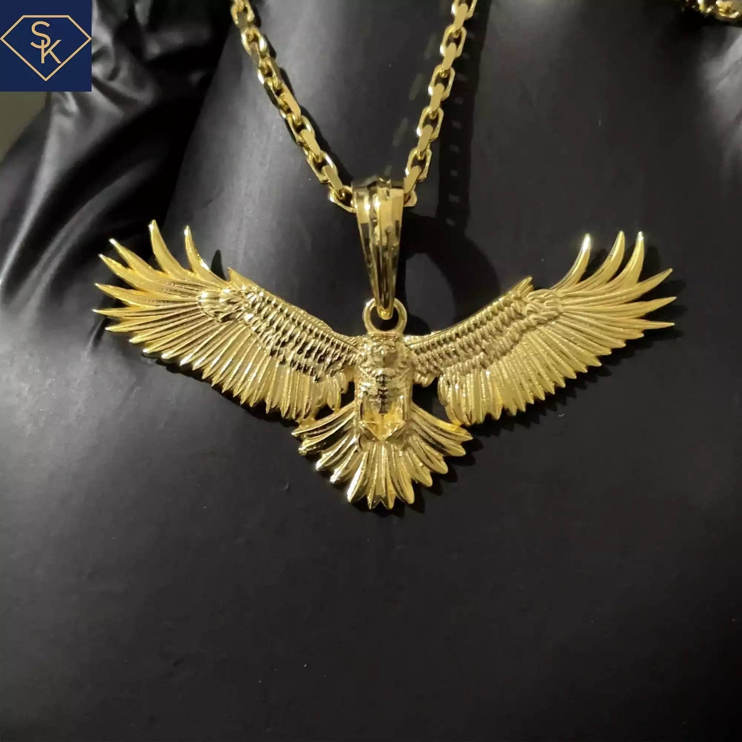 Golden Eagle Pendant - SK Custom Jewelry