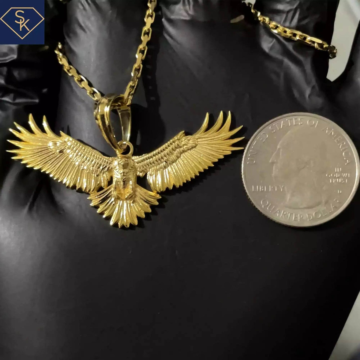 Golden Eagle Pendant - SK Custom Jewelry