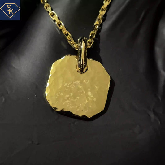 Personalized Hammer Finished Pendant - SK Custom Jewelry