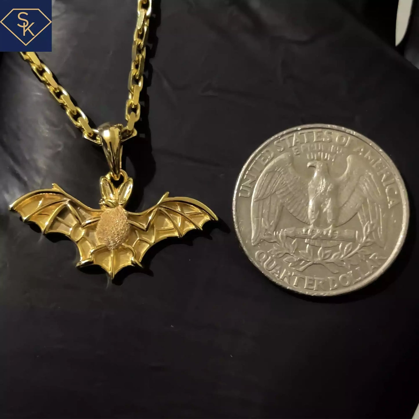 Furtune Bat Pendant - SK Custom Jewelry