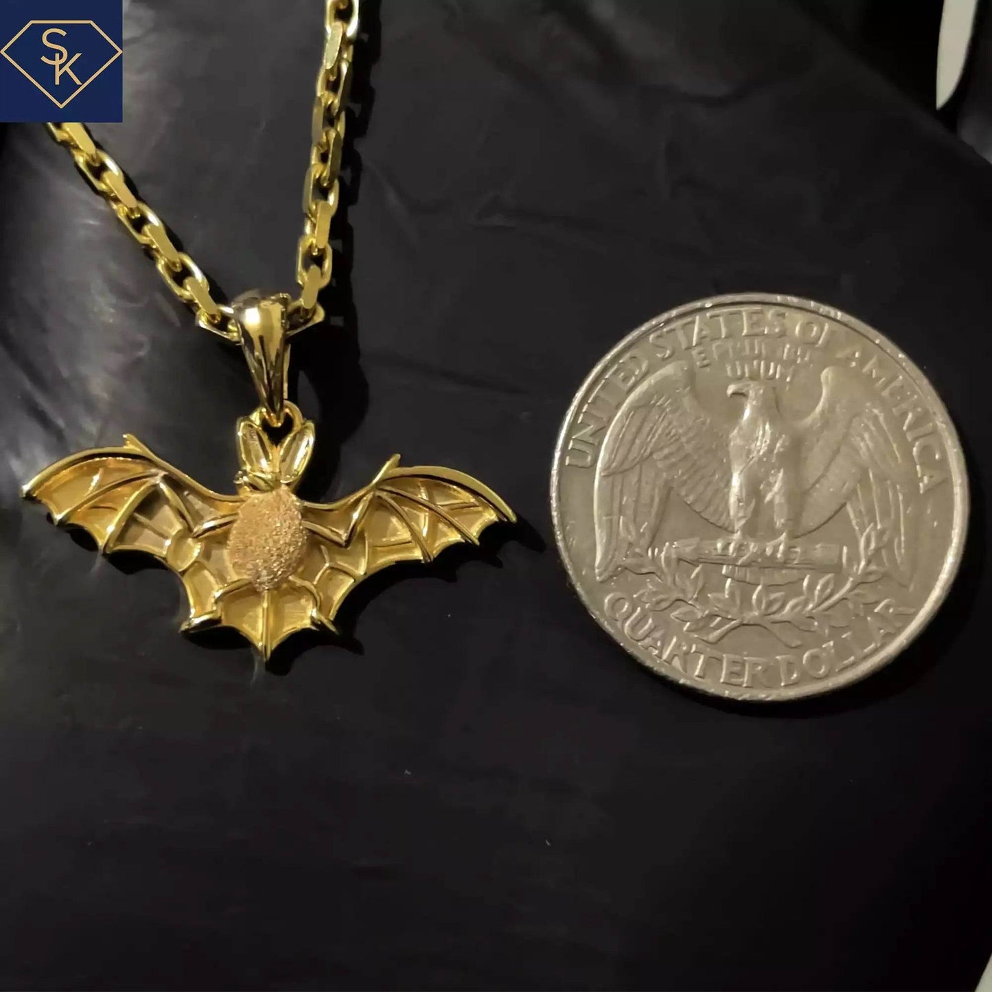 Furtune Bat Pendant - SK Custom Jewelry