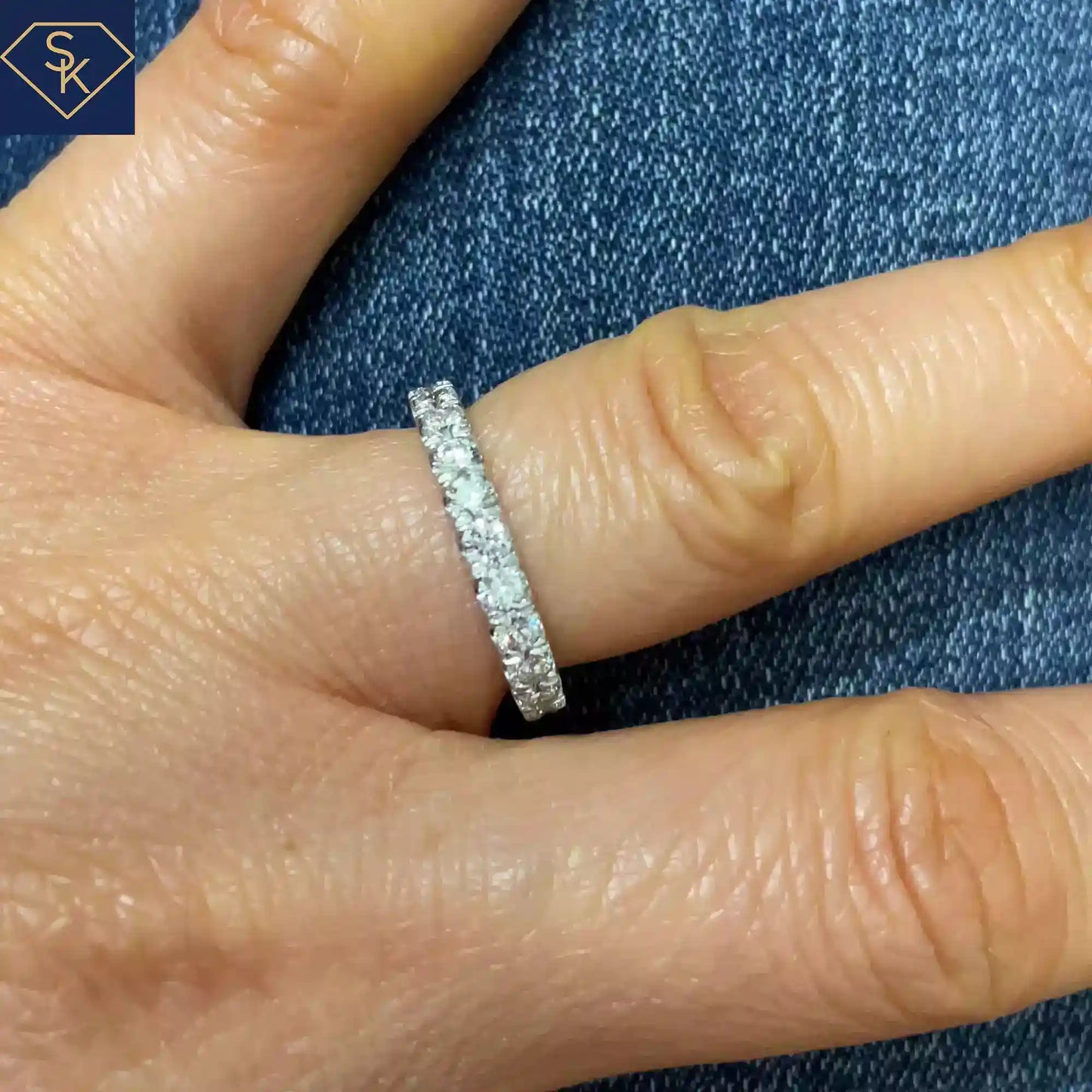 Facet Pave Diamond Band