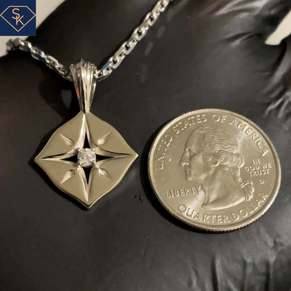 Diamond Compass Pendant