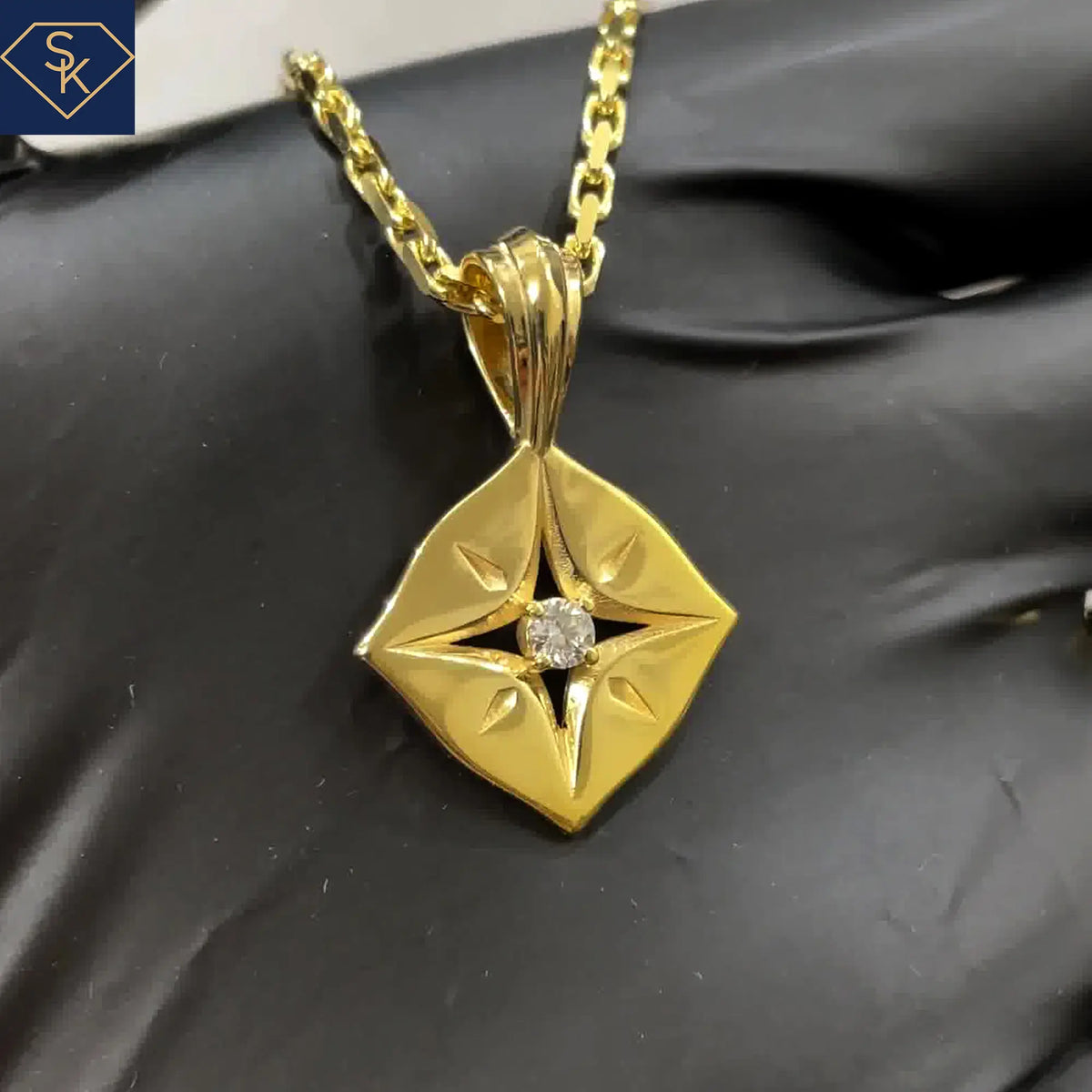 Diamond Compass Pendant