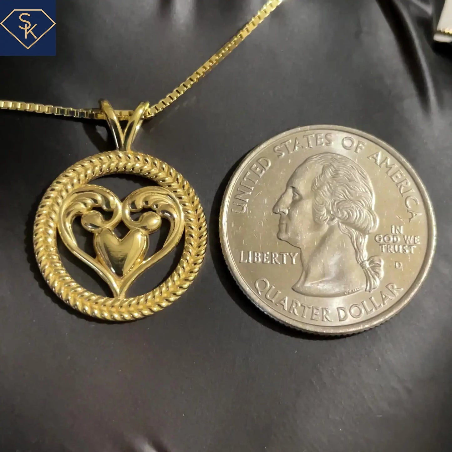 Scroll Heart Pendant