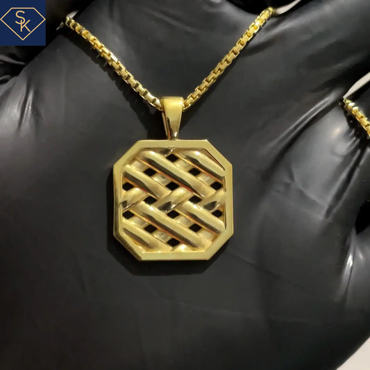 Octagonal Weaving Pattern Pendant