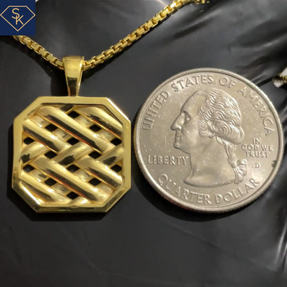 Octagonal Weaving Pattern Pendant