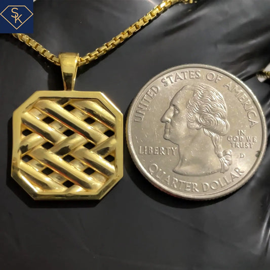 Octagonal Weaving Pattern Pendant