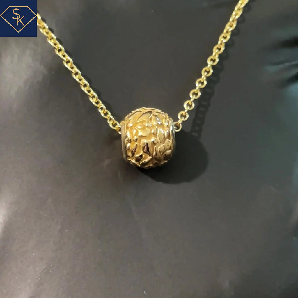 Bead Cobble Stone Pendant