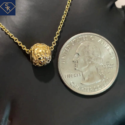 Bead Cobble Stone Pendant