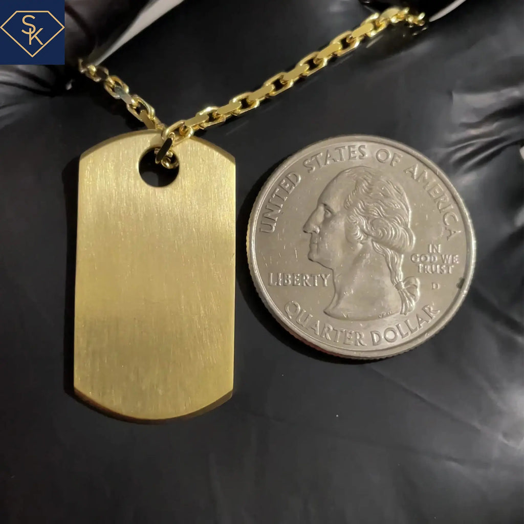 Luxury Satin Dog Tag Pendant
