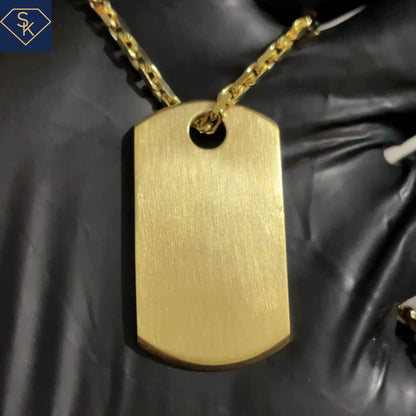 Luxury Satin Dog Tag Pendant