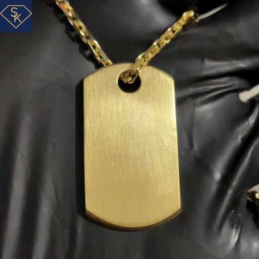 Luxury Satin Dog Tag Pendant