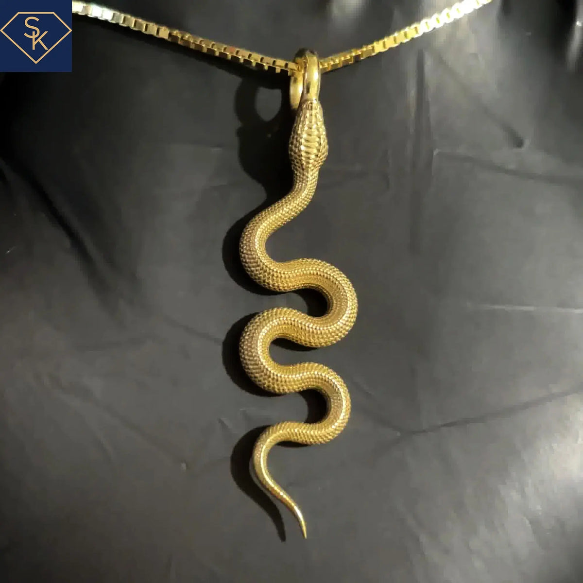 Edgy Snake Snake Pendant – Edgy & Symbolic Jewelry – SK Custom Jewelry