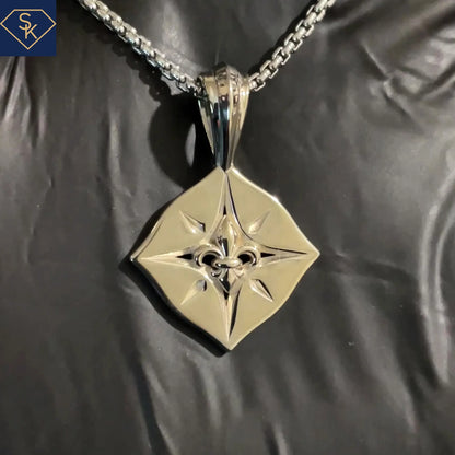 Fleur De Lis Compass Pendant