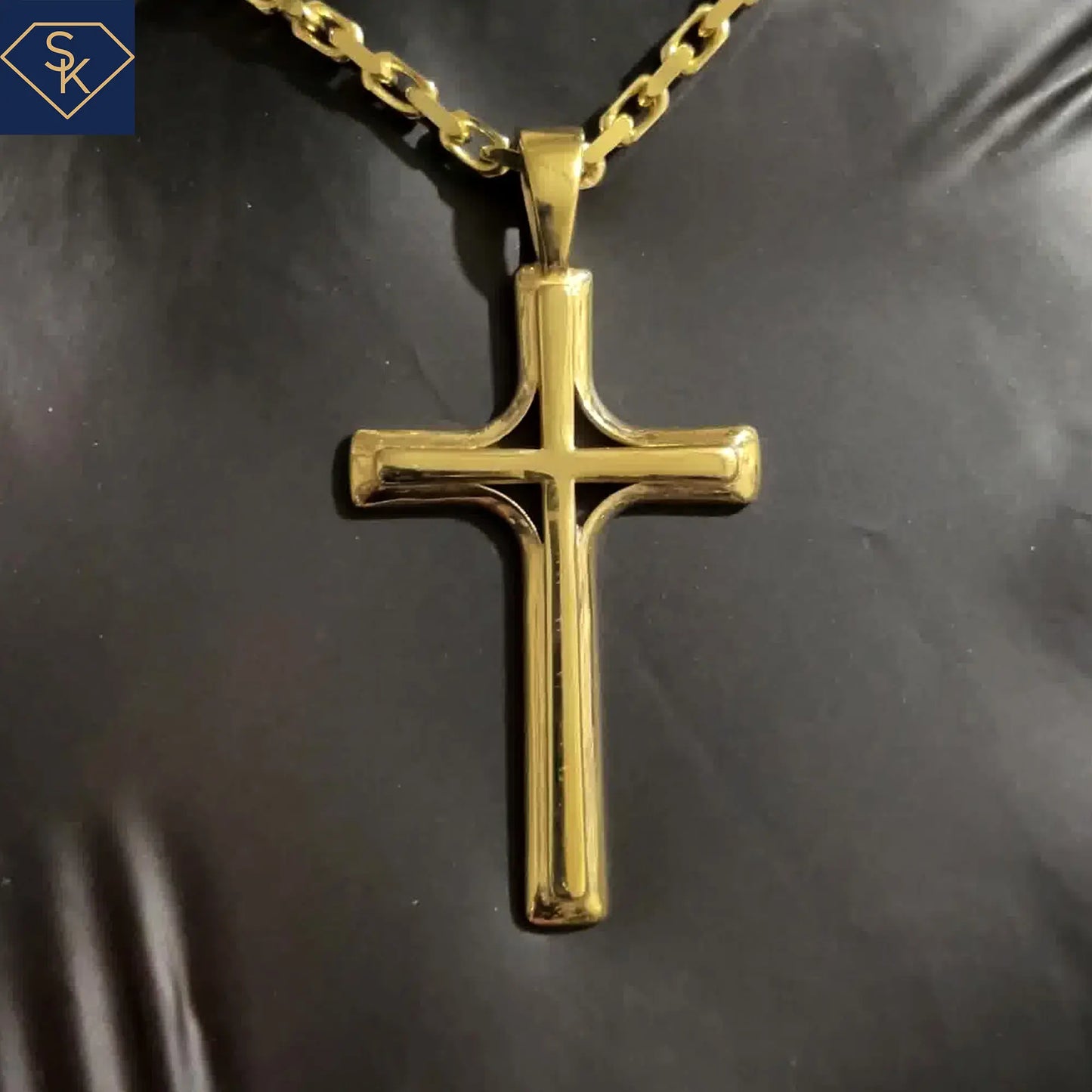 Radiant Positive Cross Pendant