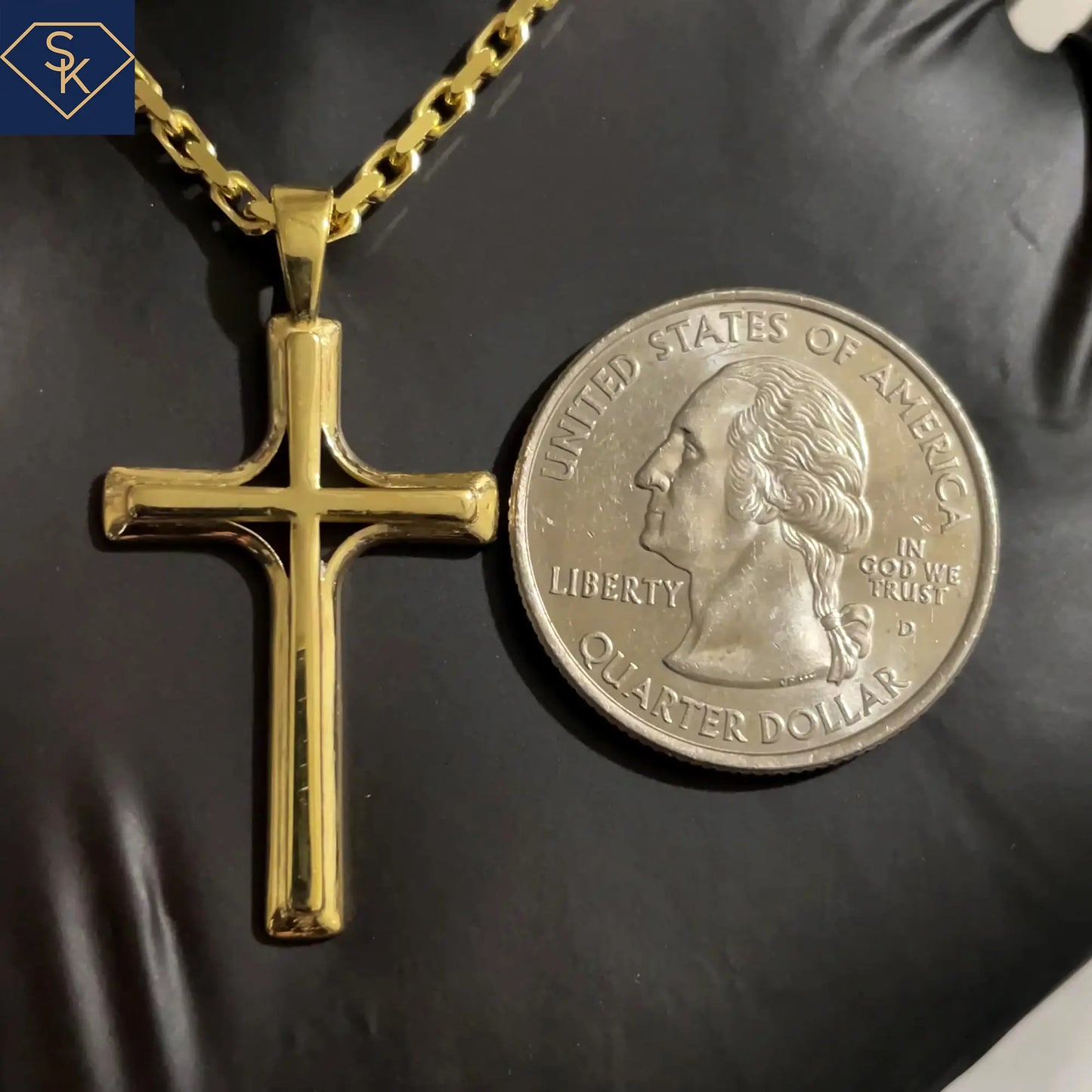 Radiant Positive Cross Pendant