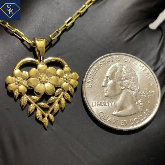 Nature-Inspired Heart Pendant