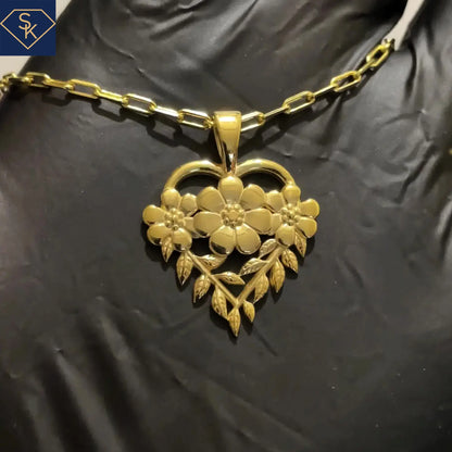 Nature-Inspired Heart Pendant